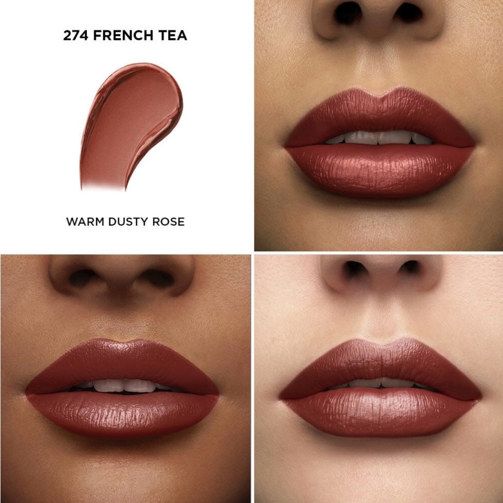 Lancôme L'absolu Rouge Cream Lipstick 274 French Tea New w/o Box - Picture 5 of 15